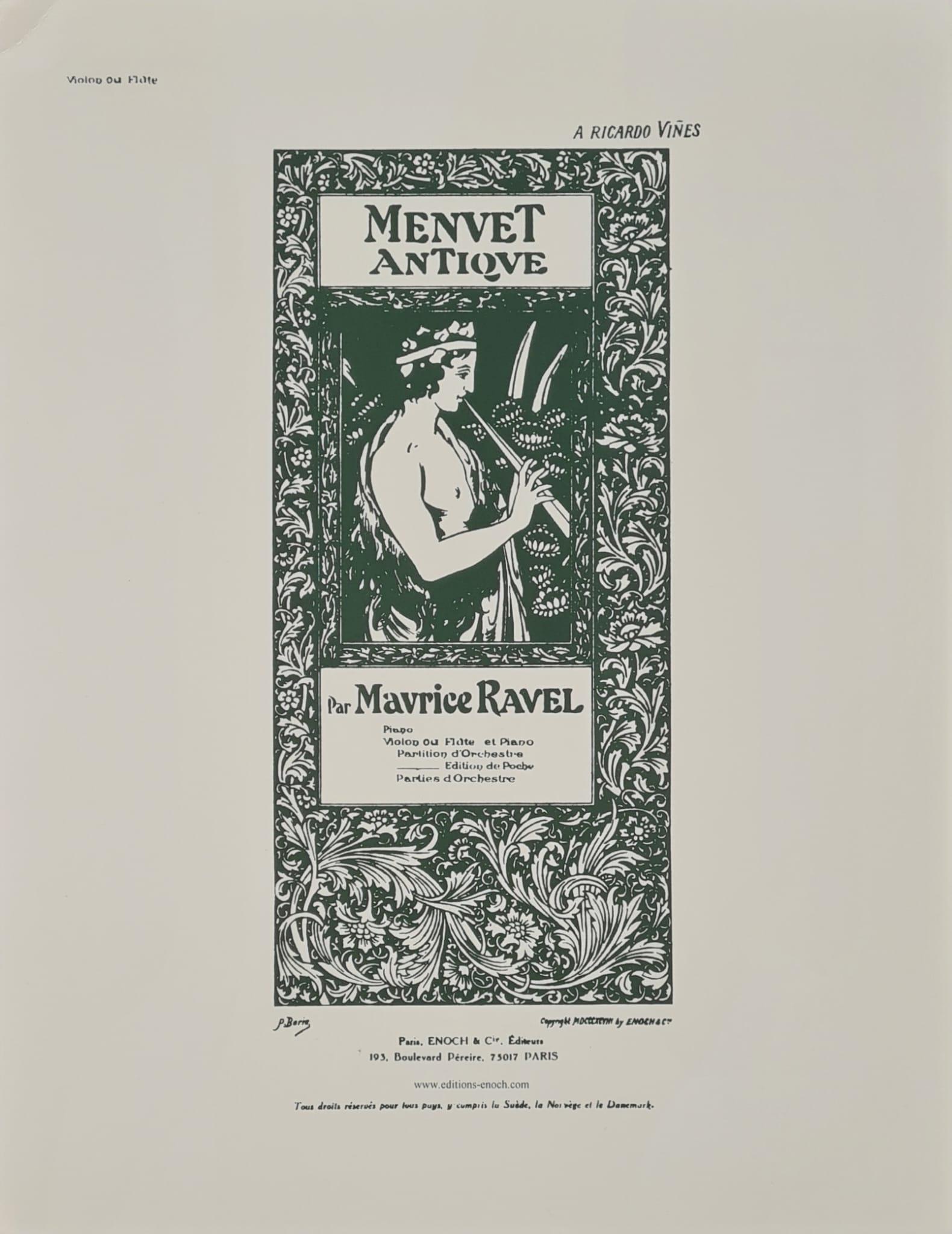 Menuet antique, Maurice RAVEL | Suono Flauti