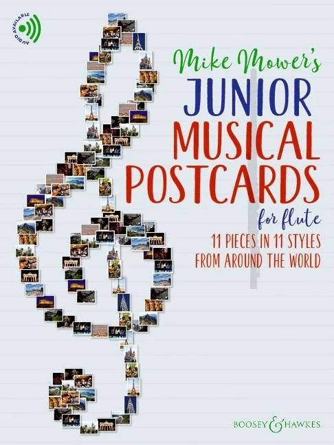 Junior Musical Postcards for Flute, 11 pieces in 11 styles from around the world - Mike Mower | Suono Flauti