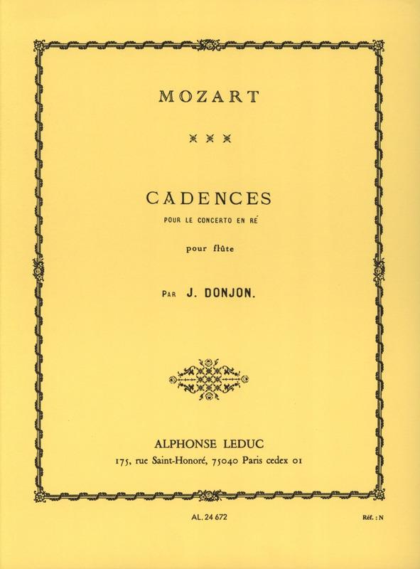 3 Cadenzas by J.Donjon for Concerto KV314 - Wolfgang Amadeus Mozart | Suono Flauti