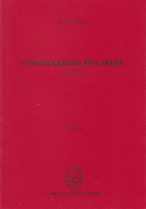 Osservazione del mare - Marco Betta | Suono Flauti
