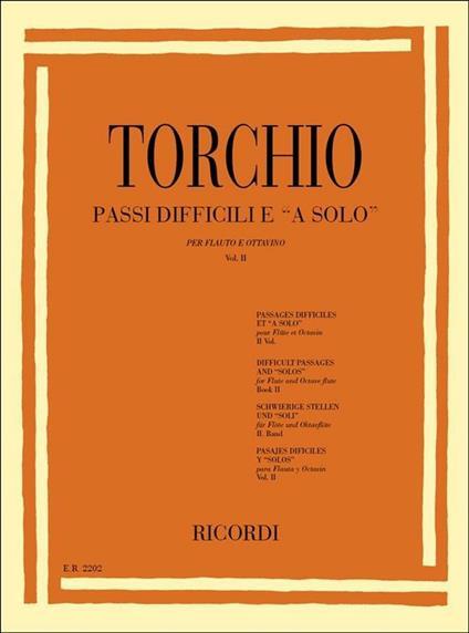Passi Difficili E "A Solo" per Flauto e Ottavino Vol.II - B. Torchio | Suono Flauti