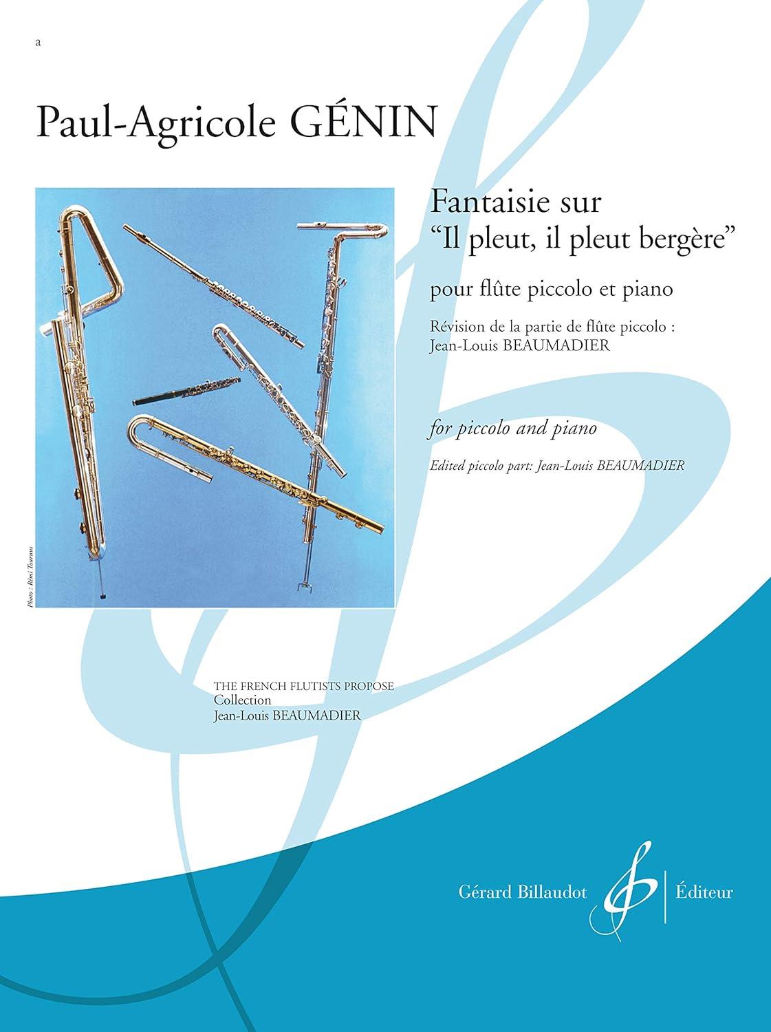 Fantaisie Sur Il Pleut Il Pleut Bergere - Paul-Agricole Genin | Suono Flauti