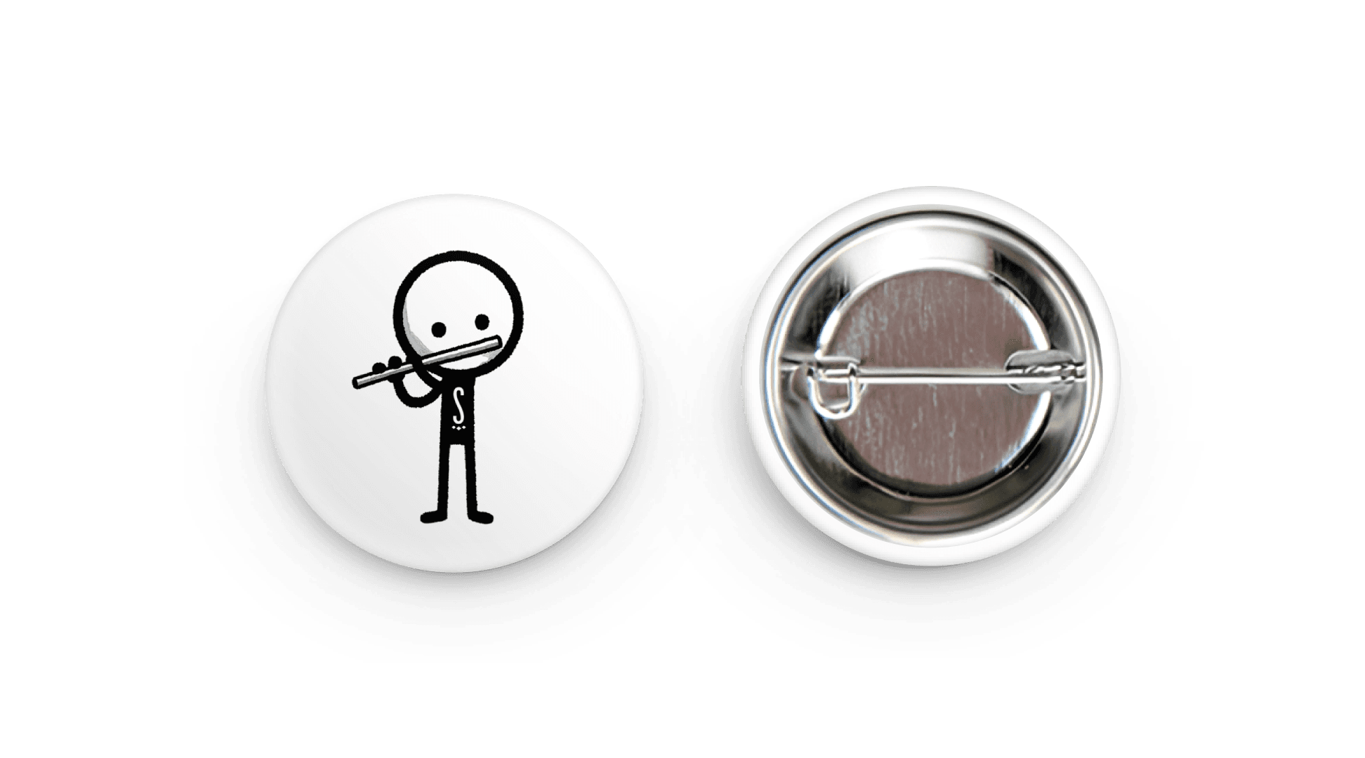 Spilla con Stickman flautista | Suono Flauti