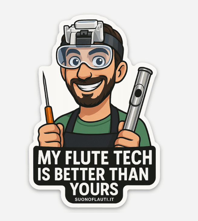 Sticker "My flute tech is better than yours" | Suono Flauti