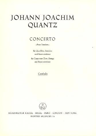 Concerto Pour Potsdam, Flötenkonzert (Harpsichord part) - Johann Joachim Quantz | Suono Flauti