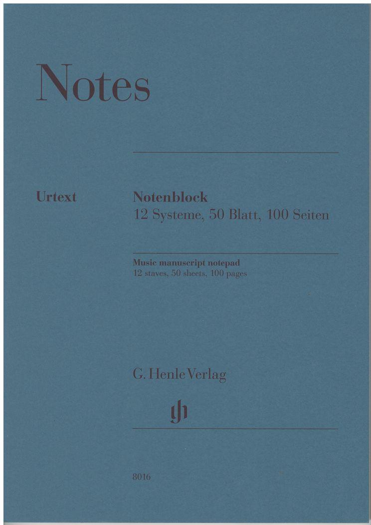 Notes - Notenblock - 12 systeme, Sketchbook for Music and Notes | Suono Flauti